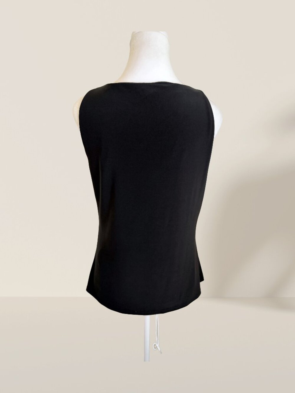 White House Black Market Black Sleeveless Twist Cutout Top Size M | Shell - Picture 3 of 7